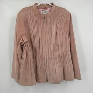 Bradley Bayou Womens Suede Jacket Size 1X Boho Western Luxe Cottagecore